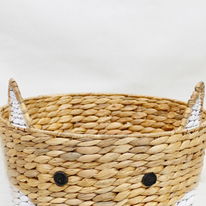 Eco-Friendly Water Hyacinth Animal Shaped Kids Toy <b>Laundry</b> Storage <b>Basket</b> Open Top Multifunction Design - Product Image 6