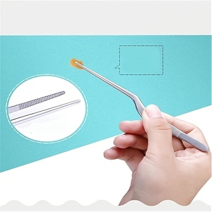 Pince à épiler chirurgicale incurvée de haute qualité pour le nettoyage des oreilles, couleur or rose, 14 cm, pour kit d'instruments d'extraction de cérumen - Product Image 5