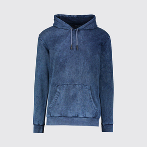 Sweat à capuche unisexe épais délavé à l'acide, imprimé sur mesure, effet soleil délavé, épaules tombantes, OEM, modèle vierge français, hiver - Product Image 1