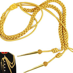 Gold <b>Braided</b> Metallic <b>Cord</b> Aiguillette for Uniform Garment - Product Image 5