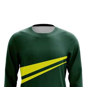 Camiseta de Fútbol de Manga Larga para Hombre, Verde y Amarilla a Rayas, Cuello Redondo, Absorbe la Humedad, Estampado Sublimado, Corte Regular, Manga Completa 2026 - Product Image 4