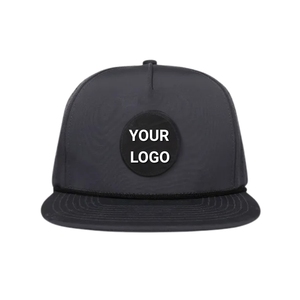 Casquette de golf imperméable 5 panneaux respirante avec logo en caoutchouc PVC personnalisé, trous découpés au laser et fermeture snapback – Prix usine - Product Image 2