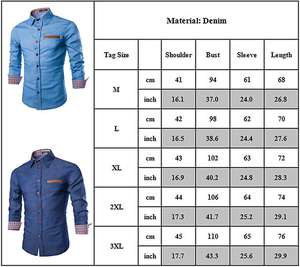 เสื้อยีนส์ไล่ระดับสีเสื้อยีนส์แขนยาวระบายอากาศมีกระเป๋าสองด้านดีไซน์ไล่ระดับสีฟ้าอ่อน - Product Image 6
