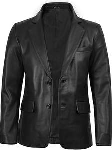 High Quality Custom Tie-<b>Dye</b> Leather Jacket for Men Winter Hip Hop Style Turn Collar Heavyweight Windproof Washed Leather Coat - Product Image 2