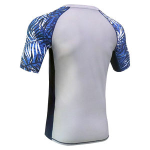 Customized Sublimation Rash Guard For Men's Half Sleeve Yoga Gym <b>Shirts</b> Men Clothing Compression Wear Pakistan Manufacture - Product Image 5