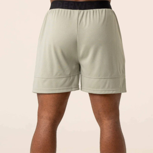 Men's Solid Color Cotton Bermuda Shorts <b>Mid</b> Waist Elastic Closure Casual Style with Pockets Breathable Woven Fabric - Product Image 4