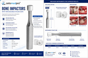 Impacteur osseux avec capuchon en nylon remplaçable, tête de 6,5 pouces (16,5 cm), instrument chirurgical en aluminium de 20 mm, Zetomed Pro - Product Image 4
