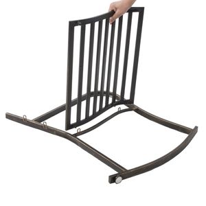 Sedia a dondolo in bronzo con tubo piatto per comfort ed eleganza - Product Image 6