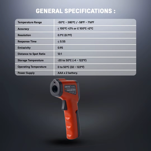 Termómetro Infrarrojo Digital de Alta Calidad, Rápido y Preciso, con Apuntador Láser Fácil de Usar para Productos de Telecomunicaciones - Product Image 4