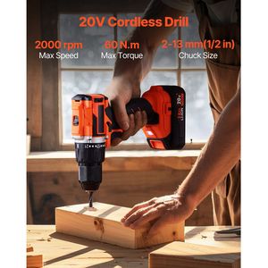 20V Max Compact Cordless <b>Power</b> <b>Tool</b> Combo Kit 1/2 Drill 1/4 Impact Driver with 13mm Max Drilling Diameter OEM Customizable - Product Image 2