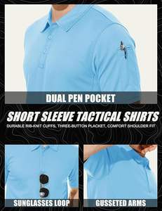 Camiseta Polo para Hombre de Secado Rápido, Camiseta Táctica de Manga Corta, Camiseta de Golf de Piqué - Product Image 5