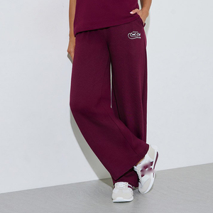 DTG <b>Custom</b> Wide Leg Sweat Pants Polyester Cotton Casual Loose Fit Jogger Trousers Personalized Print Street Wear Style for Women - Product Image 3
