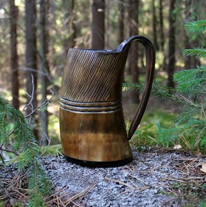 Jarra de Cuerno Vikinga Hecha a Mano, Taza de Cerveza de Cuerno de Buey Natural de Primera Calidad, Artículo de Regalo Único Hecho a Mano, Decorativo - Product Image 5