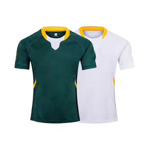 Professional Team Rugby Uniform Shirt Durable Sportswear with Customizable Logo and V Design Pattern - Product Image 2
