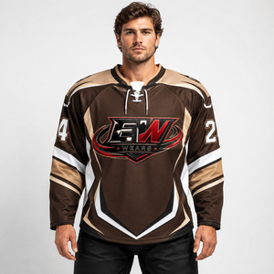 Maillot de hockey sur glace de performance, conçu avec des matériaux légers, une coupe flexible et une qualité durable pour les matchs de compétition - Product Image 1