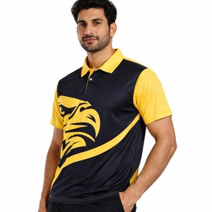 Camiseta Deportiva Informal Elegante para Hombre, Amarilla y Negra, de Manga Corta, de Secado Rápido, Transpirable, de Tela de Punto de Poliéster - Product Image 5
