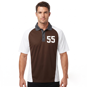 เสื้อโปโลกอล์ฟผ้าคอตตอนดรายฟิตคุณภาพสูงแบบสั่งทำพิเศษ เสื้อโปโลกอล์ฟชายแขนสั้นแบบสั่งทำพิเศษ พิมพ์ลายแบบซับลิเมชั่น - Product Image 1