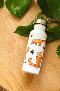 Bouteille d'eau en cuivre avec couvercles, bouteille de voyage portable, design minimaliste, bouteille d'eau en cuivre classique, couvercles inclus - Product Image 6