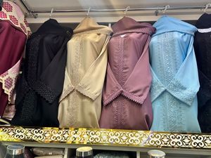 Summer sale Modest Dubai Beaded Sequined <b>Long</b> Sleeve Abaya Muslim Traditional Handmade Wedding Women Polyester Breathable O Neck - Product Image 4