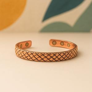 Handcrafted Indian Three Metal <b>Copper</b> Brass Cuff <b>Bracelet</b> Traditional Ayurvedic Healing Jewelry Bangle <b>for</b> <b>Men</b> and Women crafts - Product Image 1