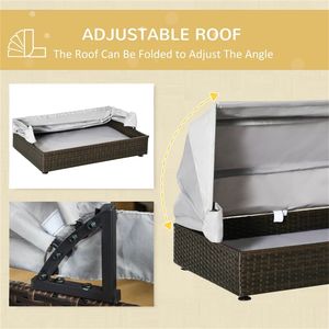 Cama elevada plegable para mascotas (pequeñas y XL) con dosel, espuma suave extraíble, malla lavable y características metálicas refrescantes para perros y gatos - Product Image 6