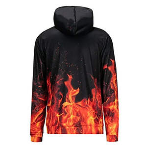 Survêtement d'hiver pour homme imprimé sur mesure en sérigraphie, avec fermeture éclair longue, pour la course à pied, 100 % polyester, style streetwear - Product Image 2