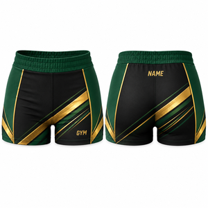 Pantalones Cortos Deportivos MEGAMAPLE para Mujer, Cintura Alta, con Cordón Ajustable, Transpirables, de Spandex 180g, Diseño Sólido, para Gimnasio y Entrenamiento - Product Image 1