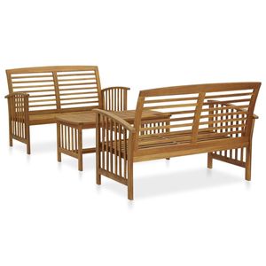 Set Lounge da Giardino in Legno Massello di Acacia di Media Durata, Resistente ed Elegante - Product Image 1