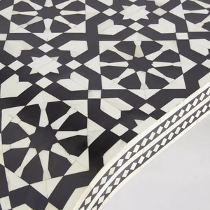 ILAHI's Bone Inlay <b>Table</b> Modern Design Agate Detailing <b>Storage</b> Portable Home Furniture - Product Image 1