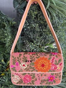 Bolso de Hombro Hecho a Mano con Bordado Floral y Cuentas, Bolso de Noche Bohemio Colorido, Ligero, Estilo Vintage - Product Image 4