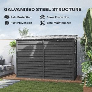 Casetta da Giardino Moderna per Deposito Attrezzi, Facile da Montare con Telaio in Metallo Impermeabile e Finitura Zincata - Product Image 6