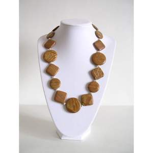 Handmade Luxury Women's Wooden Cross Necklace Sustainable Fashion Accessory From Bamboo and Wood <b>Crafts</b> - Product Image 4