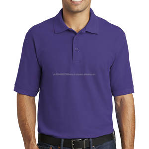 Nueva Camiseta de Golf de Punto de Algodón Color Morado al por Mayor 2023, OEM, Lisa, Bordada, de Alta Calidad, Personalizada, Cuello Alto, para Hombre, de Secado Rápido - Product Image 2