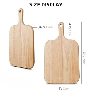 Planche à découper et à hacher en bois naturel écologique avec poignée intégrée et trou de suspension, compatible lave-vaisselle - REHMAN CRAFT - Product Image 6
