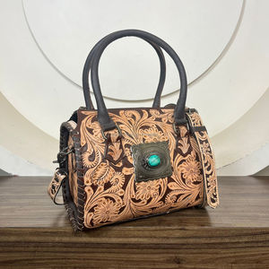 Sac de voyage de luxe en cuir de vachette fait main, style personnalisé, haute qualité, pour femme, sac à bandoulière, sac de sport, best-seller - Product Image 4
