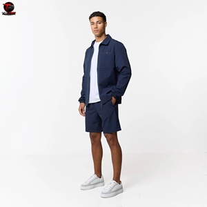 Conjunto Deportivo Tri Pro Sports Personalizado para Hombre, Verano, Poliéster, Estilo Vintage, Corte Holgado, Ligero, Chaqueta Cortavientos con Cierre y Pantalones Cortos - Product Image 3