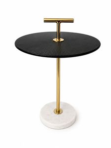 Modern Style Adjustable Height Side <b>Table</b> Marble Top Storage Stainless Steel Frame Coffee <b>Table</b> for Home Use Living Room Bedroom - Product Image 5