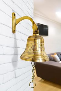 Campana Grande de Latón para Colgar en la Pared, Decorativa para Entrada, Adorno para el Hogar - Product Image 3