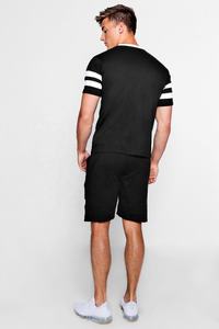 Camiseta de combinación de color blanco y negro para hombre, conjunto corto, fabricación por Hawk Eye Sports ( PayPal verificada) - Product Image 3