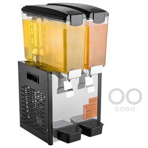 Distributore Commerciale di Bevande 270W in Acciaio Inossidabile, Macchina per Tè Freddo e Bevande, 10L/10.6QT per Serbatoio, 12L PC, 2 Serbatoi, Distributore di Succhi - Product Image 1