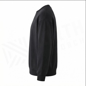 Sweat-shirt à col rond noir North Approach unisexe, coupe classique, en coton tricoté, style minimaliste, pour l'automne - Product Image 3