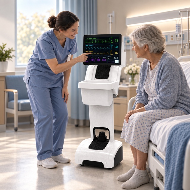 Temi Health Care Robot Telemedicine Kiosk Vital Signs Monitor Elderly Care Products Open SDK for Health Care Industry