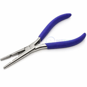 Alicates de 7 pulgadas de acero inoxidable para extensión de cabello, aguja extractora con mango azul para mayor comodidad y precisión, uso comercial - Product Image 4