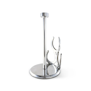 Vintage Butterfly Pewter Paper <b>Towel</b> <b>Holder</b> Antique Silver Floral <b>Kitchen</b> Roll Stand for Luxury Home Decor - Product Image 5