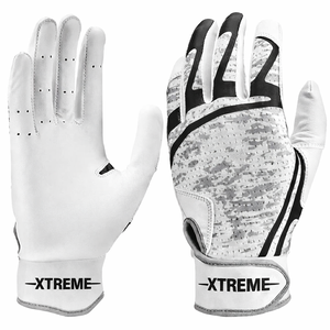 Gants de frappeurs de baseball et softball haut de gamme, pour l'intérieur de terrain, à doigts entiers, avec logo personnalisé, paume en cuir, pour adultes, unisexe, respirants et antidérapants - Product Image 1