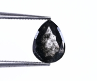 Diamant naturel en vrac, forme poire, 1,00 carat, noir, taille fantaisie, excellente qualité, percé au laser, certifié par un tiers, pour bijoux - Vente chaude