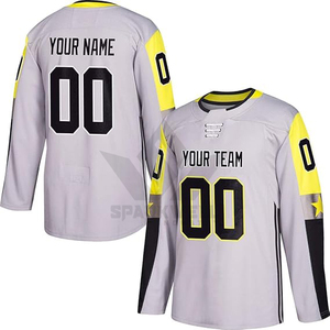Jersey de Hockey sobre Hielo Personalizado para Hombre, Negro, Malla, Manga Larga, Sublimado, Absorbente de Humedad, Cuello Redondo, Corte Regular para Adultos, Uniforme de Equipo - Product Image 6
