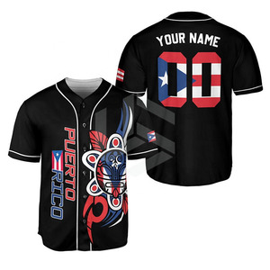 Chemises de baseball personnalisées avec logo brodé, pour hommes, 100% polyester, col en V, maillot de baseball pour joueurs - Product Image 2