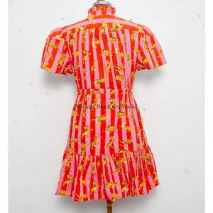 Vestidos Cortos Casuales y Sexys para Mujer, de Alta Calidad, Personalizables al por Mayor, con Estampado Floral, Manga Corta y Corte Ajustado - Product Image 6