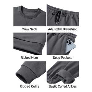 Ensemble de survêtement deux pièces personnalisé pour homme en polyester et élasthanne Dry Fit, idéal pour l'entraînement et le sport - Product Image 5